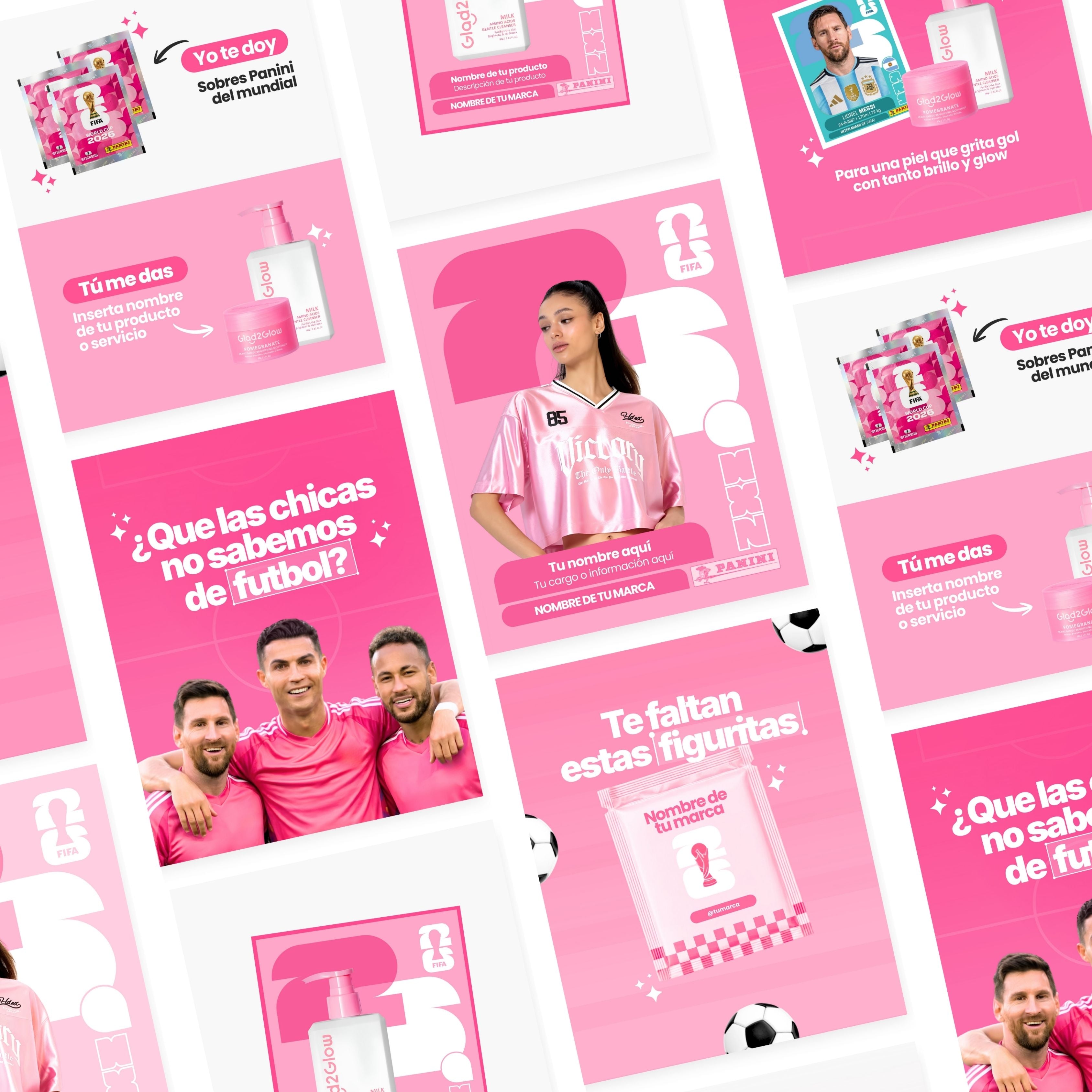 Plantillas girly para el mundial - incluyen derechos de reventa
